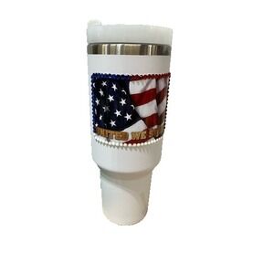 NEW 40 oz tumbler usa flag bling rhinestones